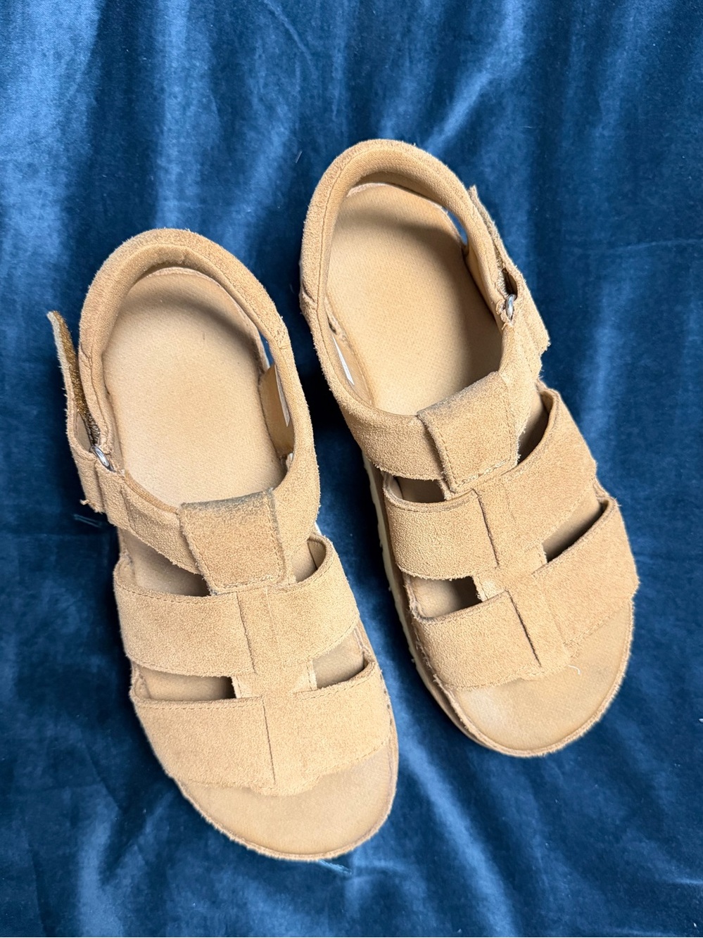 UGG women’s Tan Suede Fisherman Sandals - Comfortable Casual Shoes
